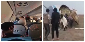 JEZIVI SNIMAK NAPRAVLJEN PRE PADA AVIONA U KAZAHSTANU Putnikovo lice govori 1.000 reči (VIDEO)