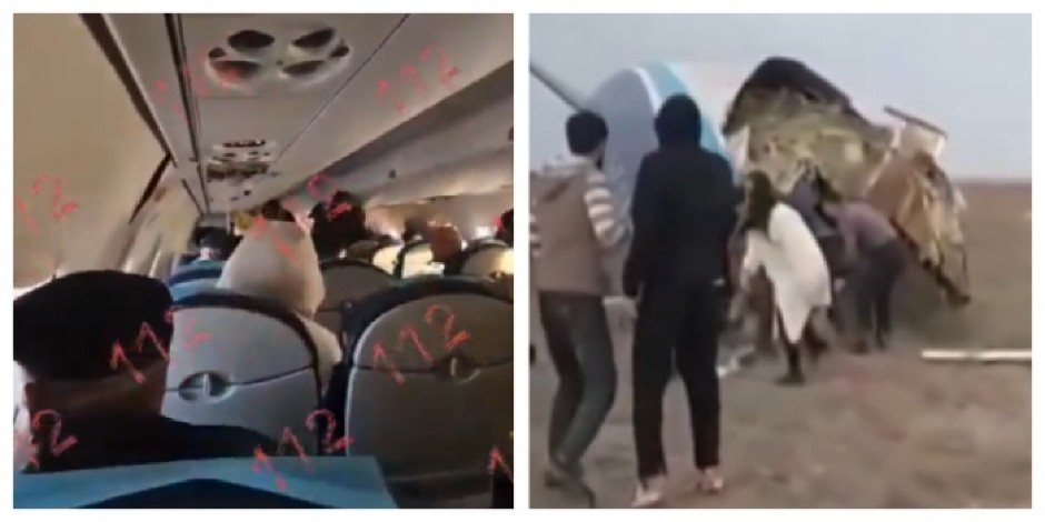 JEZIVI SNIMAK NAPRAVLJEN PRE PADA AVIONA U KAZAHSTANU Putnikovo lice govori 1.000 reči (VIDEO)