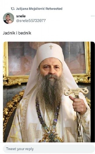 BOŽIĆNA POSLANICA PATRIJARGA PORFIRIJA: "Jedni prema drugima moramo biti braća, Srpski narod će doživeti pravdu i mir"