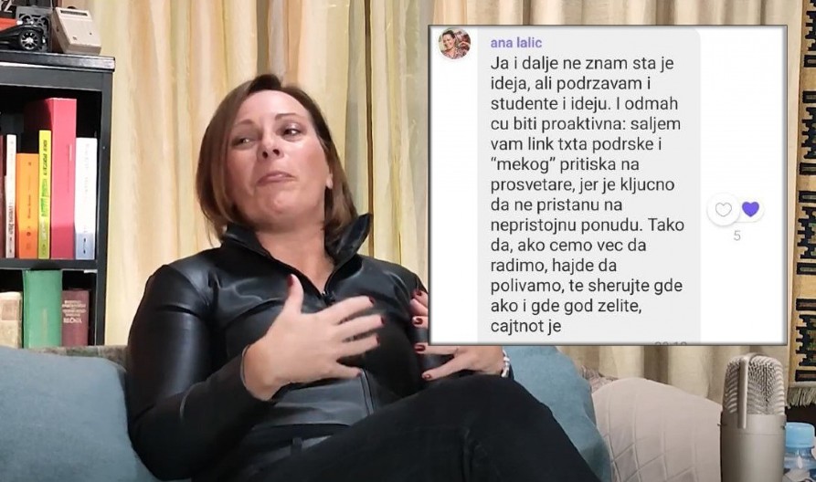 PORUKA KOJA POKAZUJE SAV BESMISAO BLOKADA – Ana Hegediš Lalić ponovo "zablistala" (FOTO)