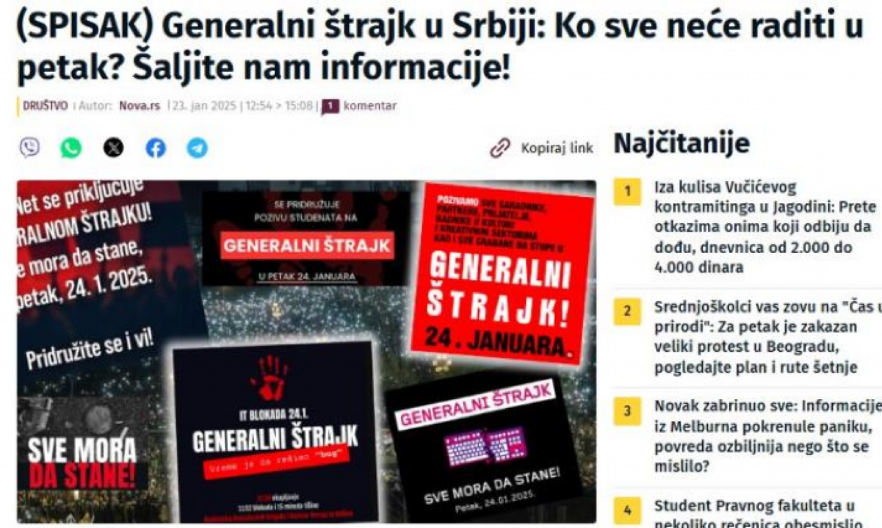 PROIZVODNJA LAŽNIH VESTI NA MAKS Šolakovi mediji zalegli kao nikada: Stvaraju iluziju o opštem štrajku, a realnost ih demantuje: GLEDAJU NAS U OČI I SPINUJU