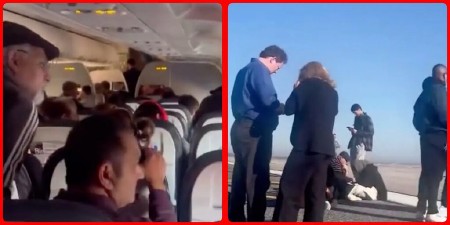 ZAPALIO SE AVION, JEZIV SNIMAK, PUTNICI U PANICI! Nova drama na aerodromu, naređena HITNA evakuacija u Hjustonu (VIDEO)