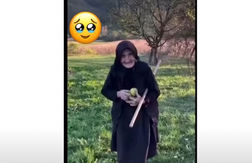 BAKO, BAKO, ZAŠTO SU TI TAKO VELIKE UŠI... Otkrivena prevara sa snimkom nemoćne bake koja daje tri jabuke studentima