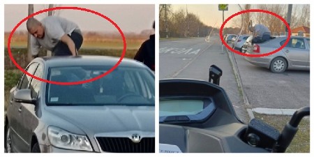 JEZIVA SCENA SNIMLJENA U PADINSKOJ SKELI Popeo se na krov od kola pored crkve, i lomi! "Sigurno nije čist"