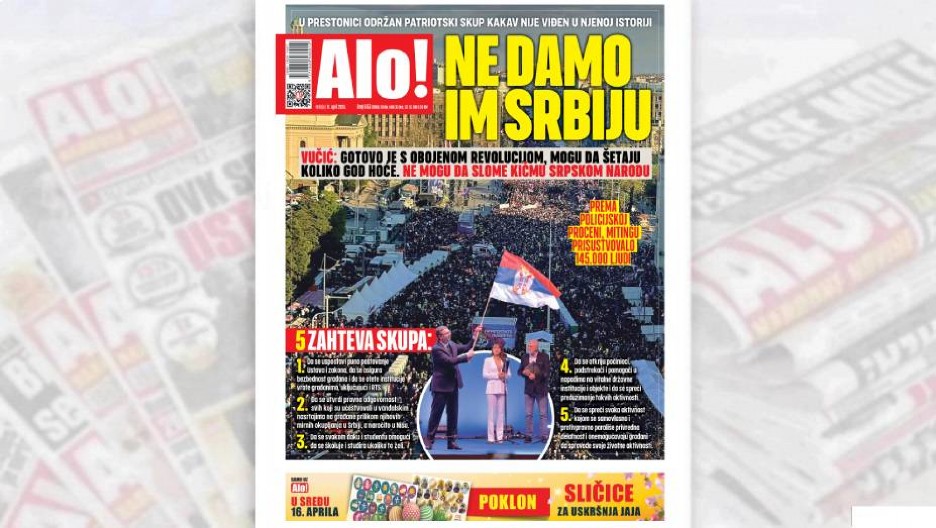 NE DAMO IM SRBIJU! U prestonici održan patriotski skup kakav nije videla u svojoj istoriji