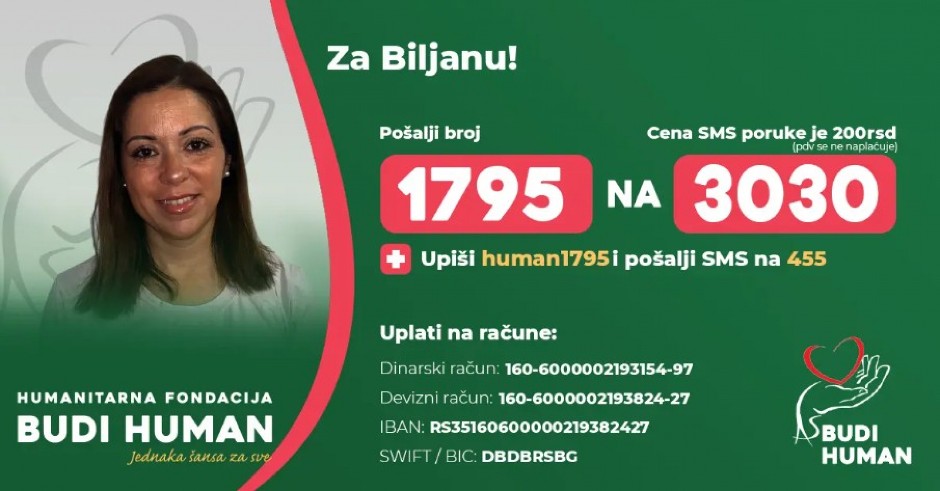 BILJANI JE POTREBA NAŠA POMOĆ Jedinu nadu ima u transplantaciji bubrega na klinici u inostranstvu