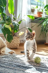 MAČKA ODUŠEVLJENA BEBOM Pogledajte kako se igraju