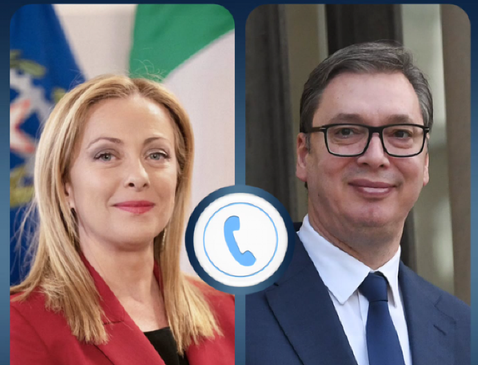 VUČIĆ RAZGOVARAO SA ĐORĐOM MELONI: "Srbija izuzetno ceni snažno strateško partnerstvo sa Italijom"