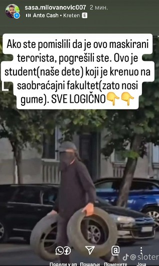 UREDNIK SRPSKOG TELEGRAFA RAZOTKRIO APSURD BLOKADA: "Ako mislite da je ovo maskirani terorista, varate se!" (FOTO)