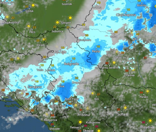 OLUJA STIŽE U SRBIJU Nevreme juriša ka Srbiji, na radaru se vidi KAD TAČNO STIŽE HAOS (FOTO)