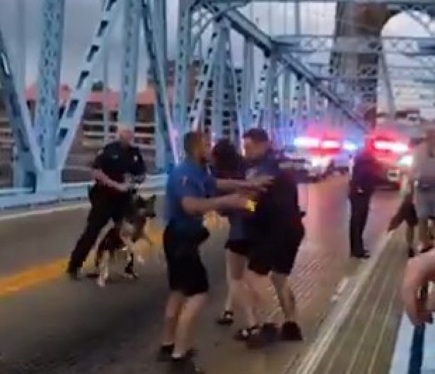 BEZ MILOSTI, NAORUŽANI DO ZUBA TUKLI I PUCALI NA BLOKADERE Ovako je američka policija razbila barikade na mostu u Kentakiju (VIDEO)