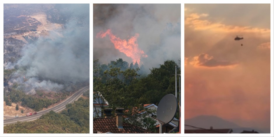 CRVENO NEBO NAD CRNOM GOROM, DANIMA TRAJU BORBE SA POŽARIMA! Srbija poslala upomoć helikopter, ljudi evakuisani iz domova (FOTO/VIDEO)