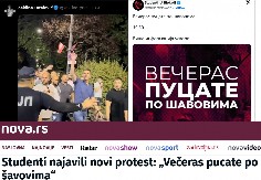 NOVA S GURA SRBIJU U GRAĐANSKI RAT! Prvi nacrtali metu Andreju Vučiću i podržali otvoren POZIV NA LIKVIDACIJU!