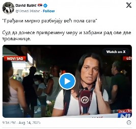 SANJA EKER I BLOKADERSKI SPEKTAKL: Kada novinarka postane glasnik nasilja (VIDEO)