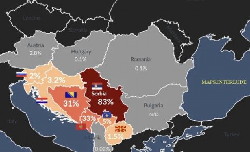 BURA U REGIONU Karta otkriva gde žive Srbi, Hrvati u šoku, "sve su to Srbi, samo odbijaju da priznaju"