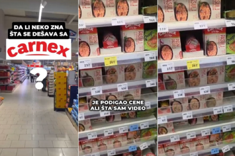 KAKVA BAHATOST CARNEX-a, UMESTO DA SPUSTE ONI DIŽU CENE Snimci iz marketa zapalili mreže (VIDEO)
