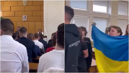FICO UKORIO UČENIKE, ONI GA BOJKOTOVALI! Napustili prostoriju noseći ukrajinsku zastavu (VIDEO)