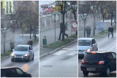 POGLEDAJTE KAKO BOSANSKA POLICIJA PUCA NA PLJAČKAŠE: Banditi bežali, posle izbacili mrtvog "partnera" iz automobila! (VIDEO)