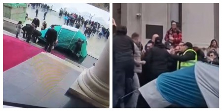 POGLEDAJTE SNIMKE DIVLJAŠTVA OPOZICIJE ISPRED SKUPŠTINE Mogli nesmetano da uđu, ali su hteli da ruše i tuku! (VIDEO)