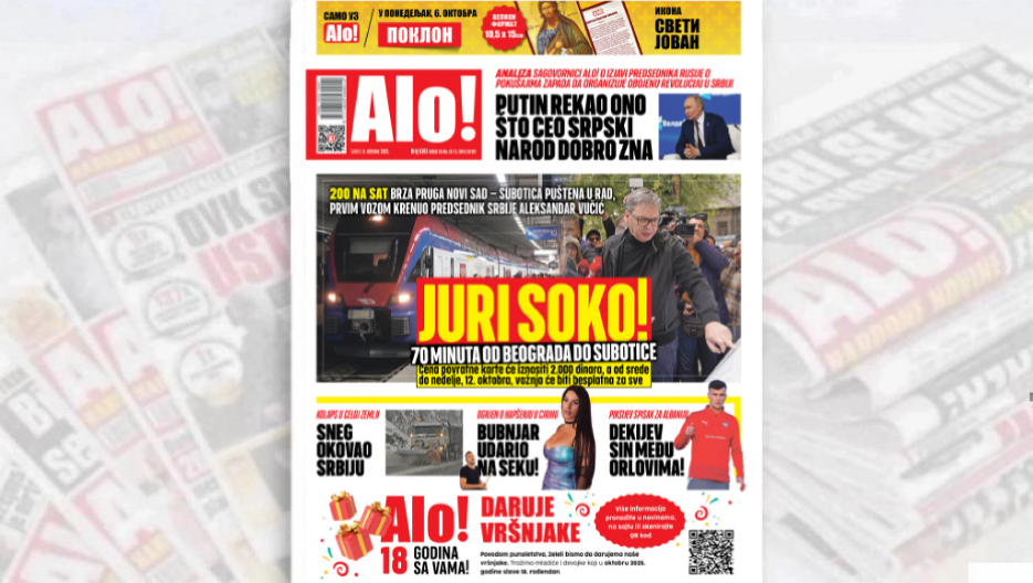 JURI SOKO! 70 MINUTA OD BEOGRADA DO SUBOTICE! 200 NA SAT Brza pruga Novi Sad - Subotica puštena u rad, prvim vozom krenuo predsednik Srbije Aleksandar Vučić