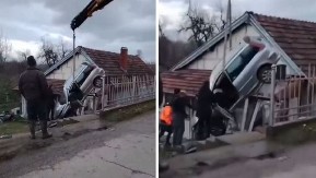 DARKO GLEDAO TV KADA JE AUTO "SLETEO" NA KROV KUĆE: Detalji bizarne nesreće kod Ćuprije (VIDEO)