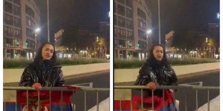 SRAMNO! Pijana i drogirana blokaderka cepala trobojku kod Ćacilenda! (VIDEO)