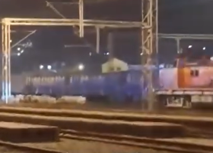 VOZ ZAUSTAVLJEN U POSLEDNJEM TRENUTKU Zbog ovog prizora na šinama, mašinovođa je morao hitno da zakoči (VIDEO)