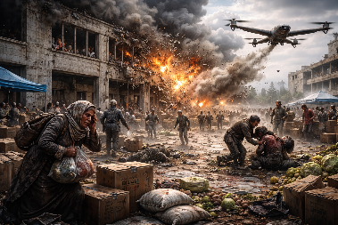 DRON UDARIO NA GLADNE LJUDE: Napad tokom podele humanitarne pomoći u Zaporožju