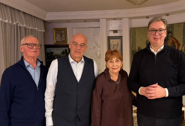 "BILA JE ČAST UGOSTITI VELIKOG PRIJATELJA SRBIJE" Nikos Dandijas čestitao slavu Vučiću i njegovoj porodici (FOTO)
