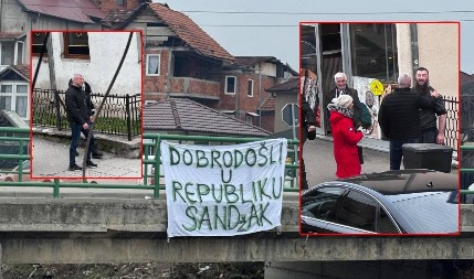 BAČULOV NA PROTESTU U NOVOM PAZARU U bliskom razgovoru sa vehabijom, sa sve rukom na ramenu (FOTO)