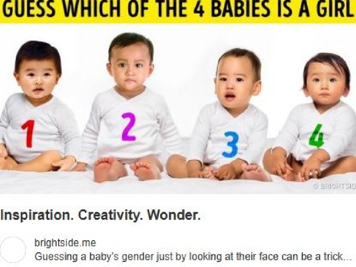 MOŽETE LI POGODITI POL MALIŠANA SAMO GLEDAJUĆI LICE? Koja od 4 bebe je devojčica, odgovor puno otkriva o vama