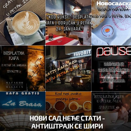 "NOVI SAD NEĆE STATI!" Ugostitelji pozvali građane na besplatno piće, masovan bojkot pozivima opozicije na štrajk