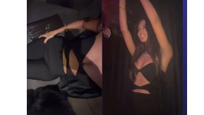 ĐINA DŽINOVIĆ SE VRATILA U BEOGRAD Uhvaćena u provodu, izazovnim crnim kombinezonom napravila totalni haos (FOTO)