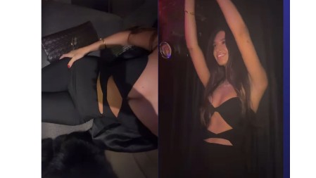 ĐINA DŽINOVIĆ SE VRATILA U BEOGRAD Uhvaćena u provodu, izazovnim crnim kombinezonom napravila totalni haos (FOTO)