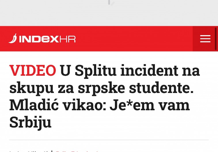 HRVATI POKAZALI PRAVO LICE! "J***m vam Srbiju" - incident u Splitu na skupu za srpske studente