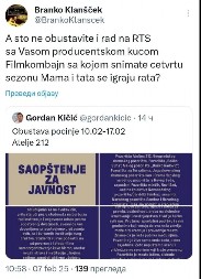 KLANŠČEK POKOPAO KIČIĆA Gordan najavio da Atelje 212 napušta scenu: A što ne obustavite i rad na RTS?