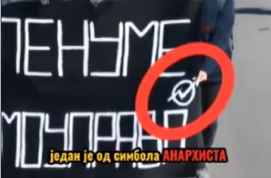 HOĆE DA RUŠE CRKVU I PRAVOSLAVLJE: Anarhisti i srbomrzac Gruhonjić imaju istu ideologiju - ovaj simbol sve dokazuje (VIDEO)